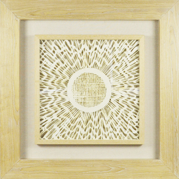 MS233 Wall Décor objet d art box framed twine design with glass